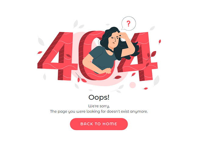 HTML5創意404提示頁面模板