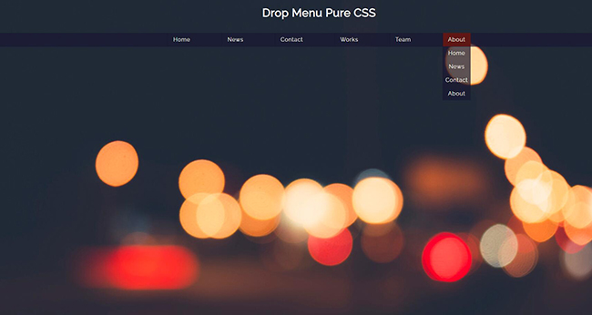 純CSS3下拉菜單導(dǎo)航